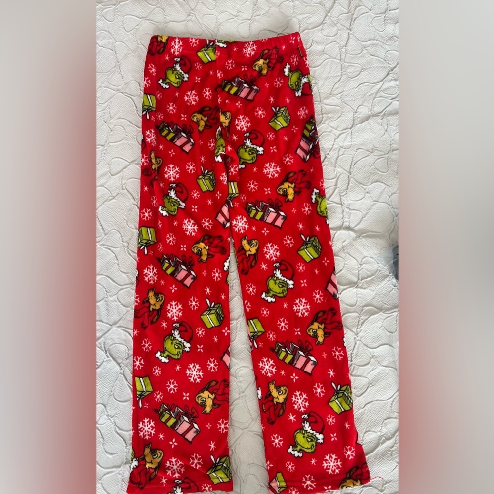 Dr. Seuss The Grinch Pajama Sleepwear Red Soft Pants US Women Size M‎ (0541) - Picture 11 of 12